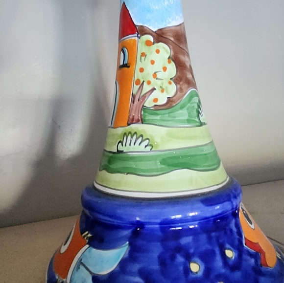 Nino Parrucca Large Italian Hand-Painted Candlestick - Picture 6 of 10